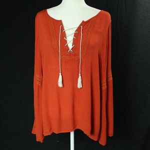 Kori | Burnt Orange Blouse | Sz L